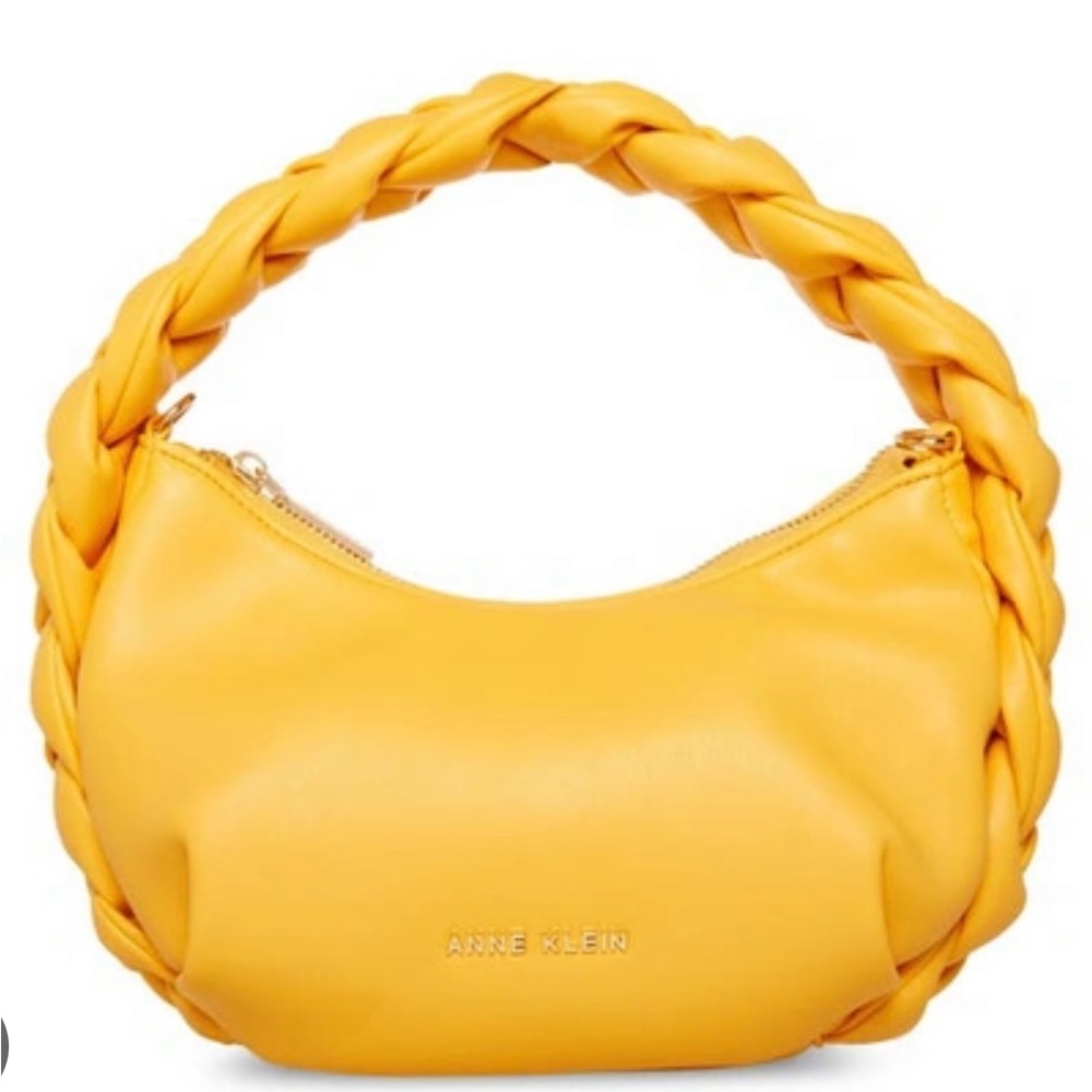 Anne Klein Yellow Braided Handle Bag